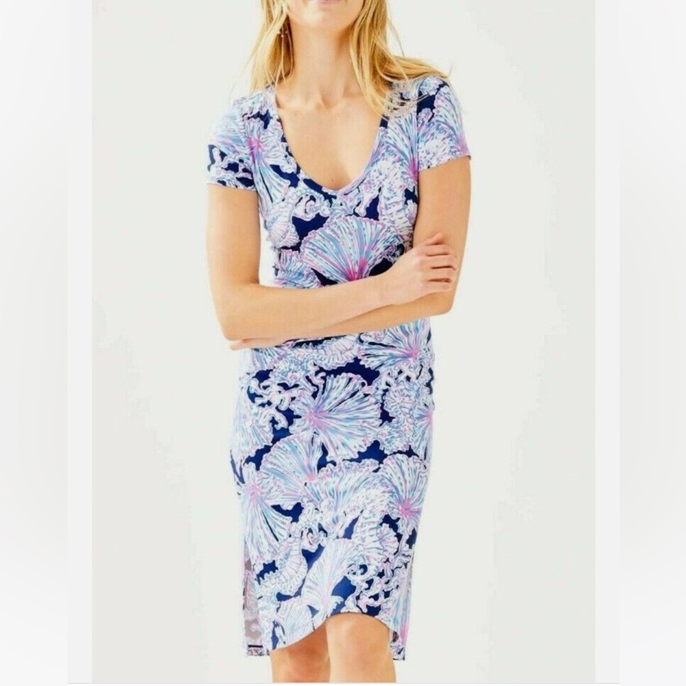 Lilly Pulitzer Deep Sea Navy Shells Bells Dress
